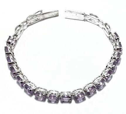 .925 Silver Amethist Bracelet
