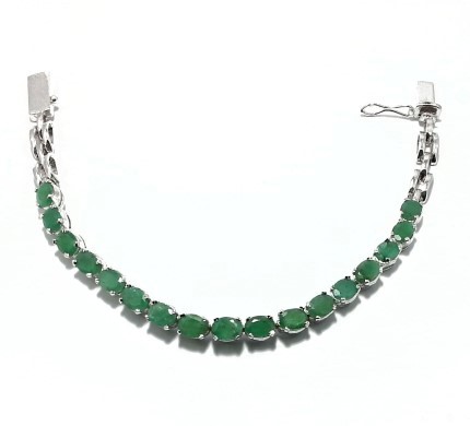 .925 Silver Emerald Bracelet
