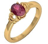 .585 Gold Garnet Ring